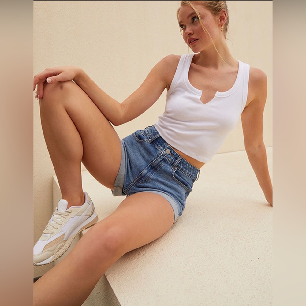 Dark Blue Levi Shorts
